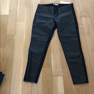 Faux leather front Banana Republic Sloan pant